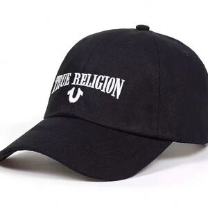 True Religion Black and White Logo Cap